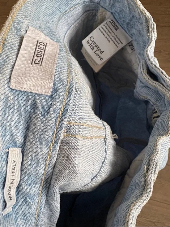 Closed Denim Abigail Light Blue Lightweight Wide-Leg High Waist Ankle Crop Jeans - Picture 6 of 7